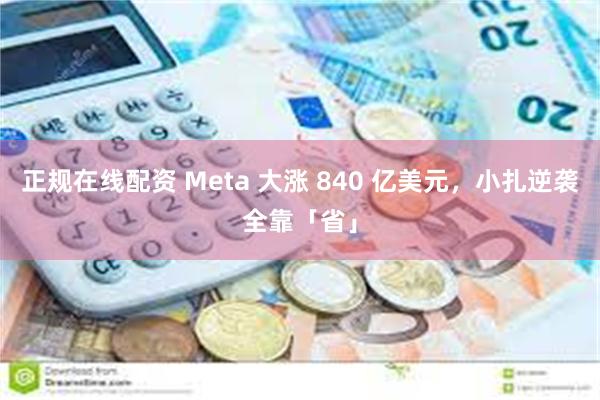 正规在线配资 Meta 大涨 840 亿美元，小扎逆袭全靠「省」