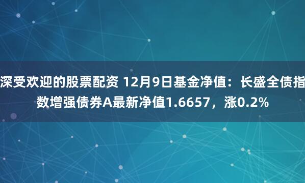 深受欢迎的股票配资 12月9日基金净值：长盛全债指数增强债券A最新净值1.6657，涨0.2%