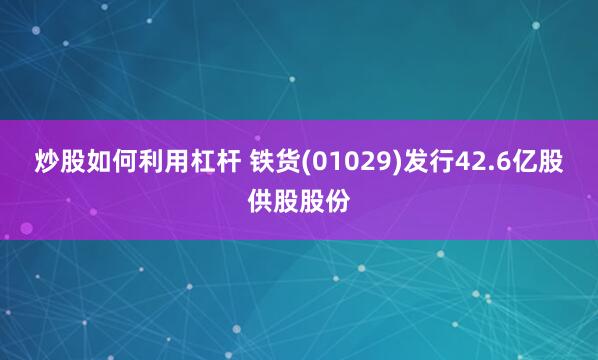 炒股如何利用杠杆 铁货(01029)发行42.6亿股供股股份