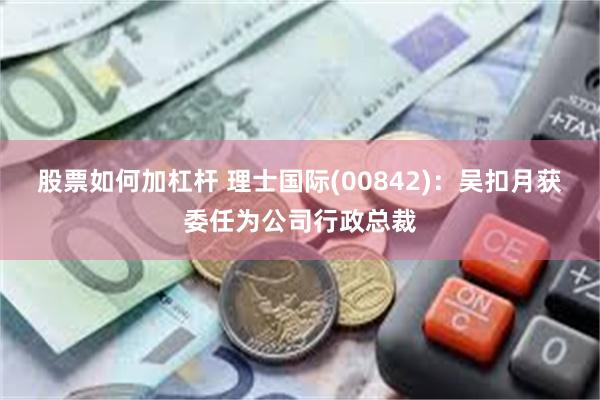 股票如何加杠杆 理士国际(00842)：吴扣月获委任为公司行政总裁