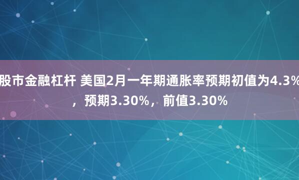 股市金融杠杆 美国2月一年期通胀率预期初值为4.3%，预期3.30%，前值3.30%